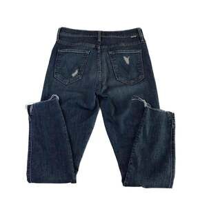 MOTHER The Vamp Fray Jeans Crazy Like a Fox Blue Denim raw hem 26